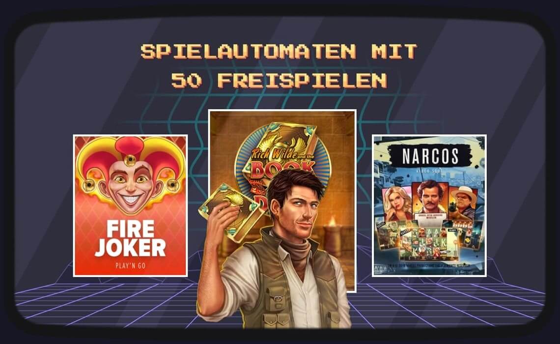 Spielautomaten mit 50 Freispiele Aktion